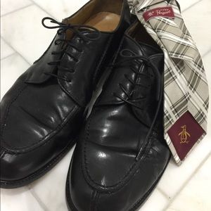 Pronto-Uomo Firenze Black Leather Laces Italian